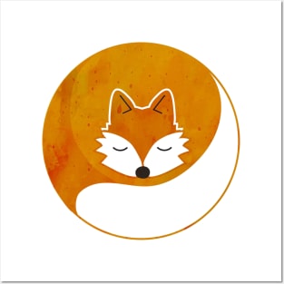 Sleepy Fox Posters and Art